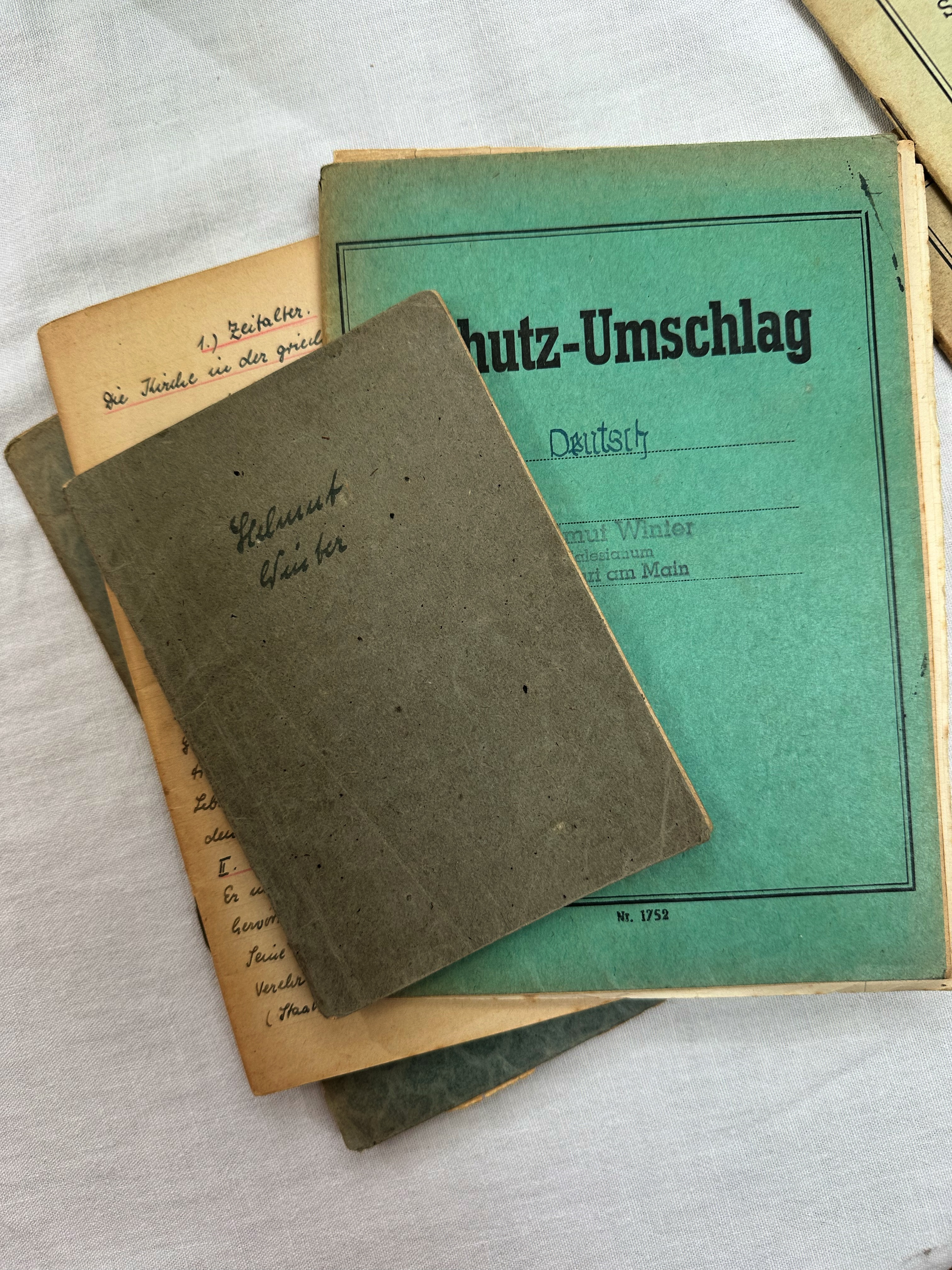 Schulhefte von Dr. Helmut Winter